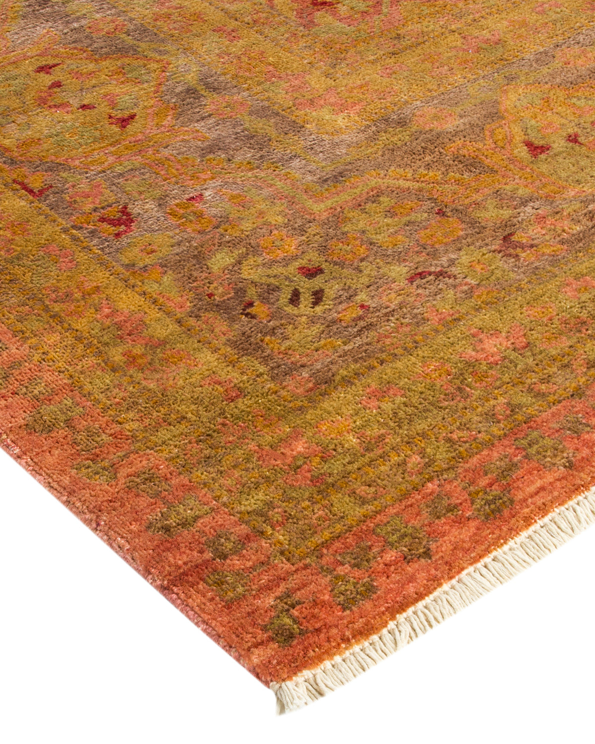 Eclectic, One-of-a-Kind Hand-Knotted Area Rug - Pink, 9' 2" x 11' 9"