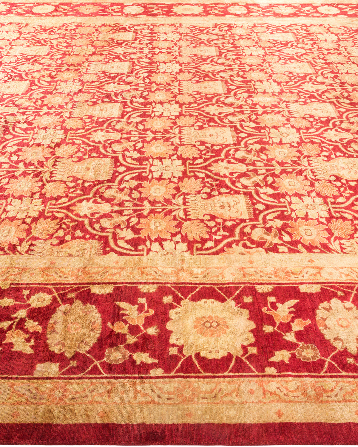 Eclectic, One-of-a-Kind Hand-Knotted Area Rug - Red, 10' 0" x 18' 0"