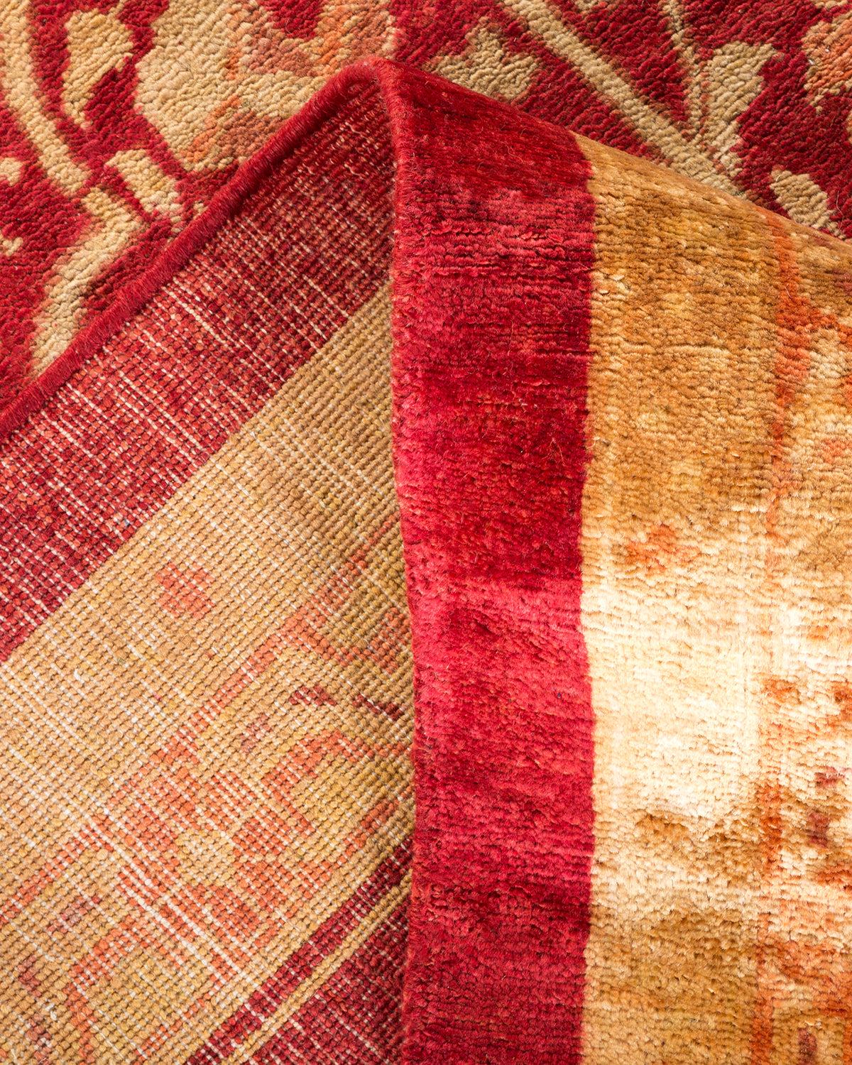 Eclectic, One-of-a-Kind Hand-Knotted Area Rug - Red, 10' 0" x 18' 0"