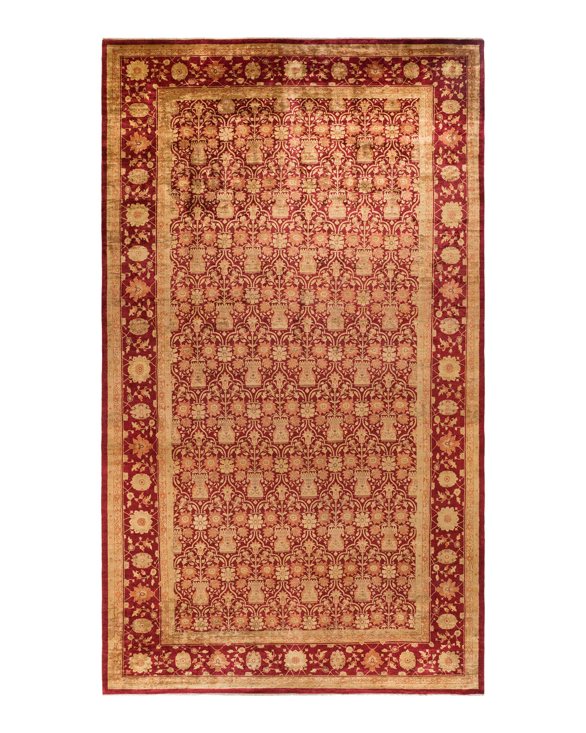 Eclectic, One-of-a-Kind Hand-Knotted Area Rug - Red, 10' 0" x 18' 0"