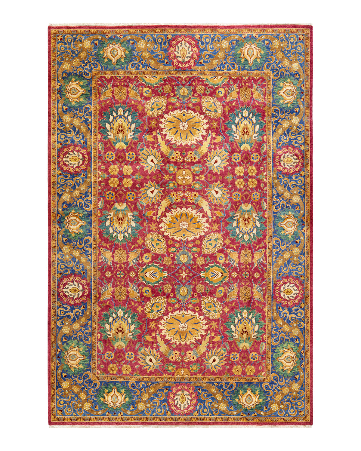 Mogul, One-of-a-Kind Hand-Knotted Area Rug - Purple, 6' 1" x 9' 3"