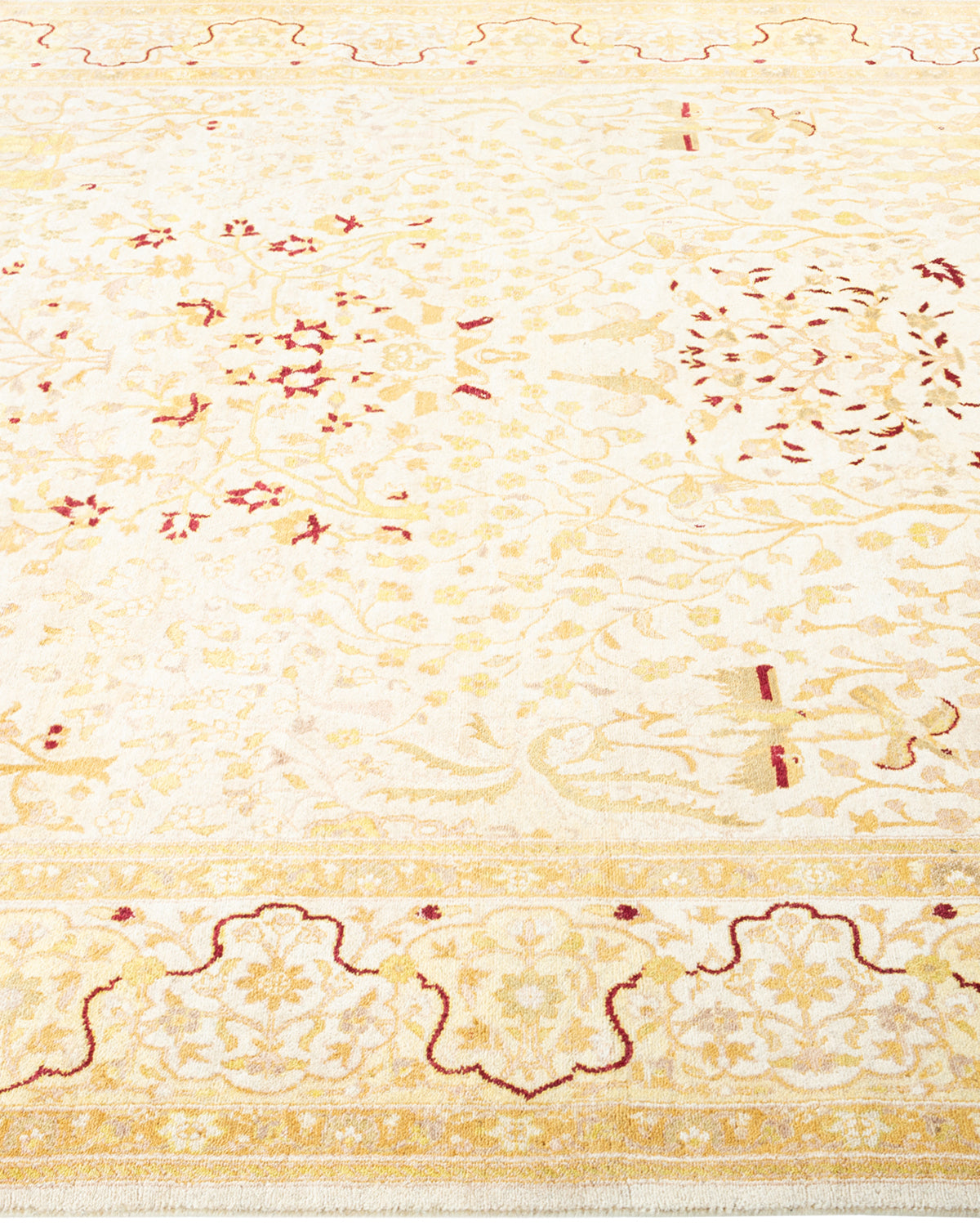 Mogul, One-of-a-Kind Hand-Knotted Area Rug - Ivory, 6' 0" x 9' 7"