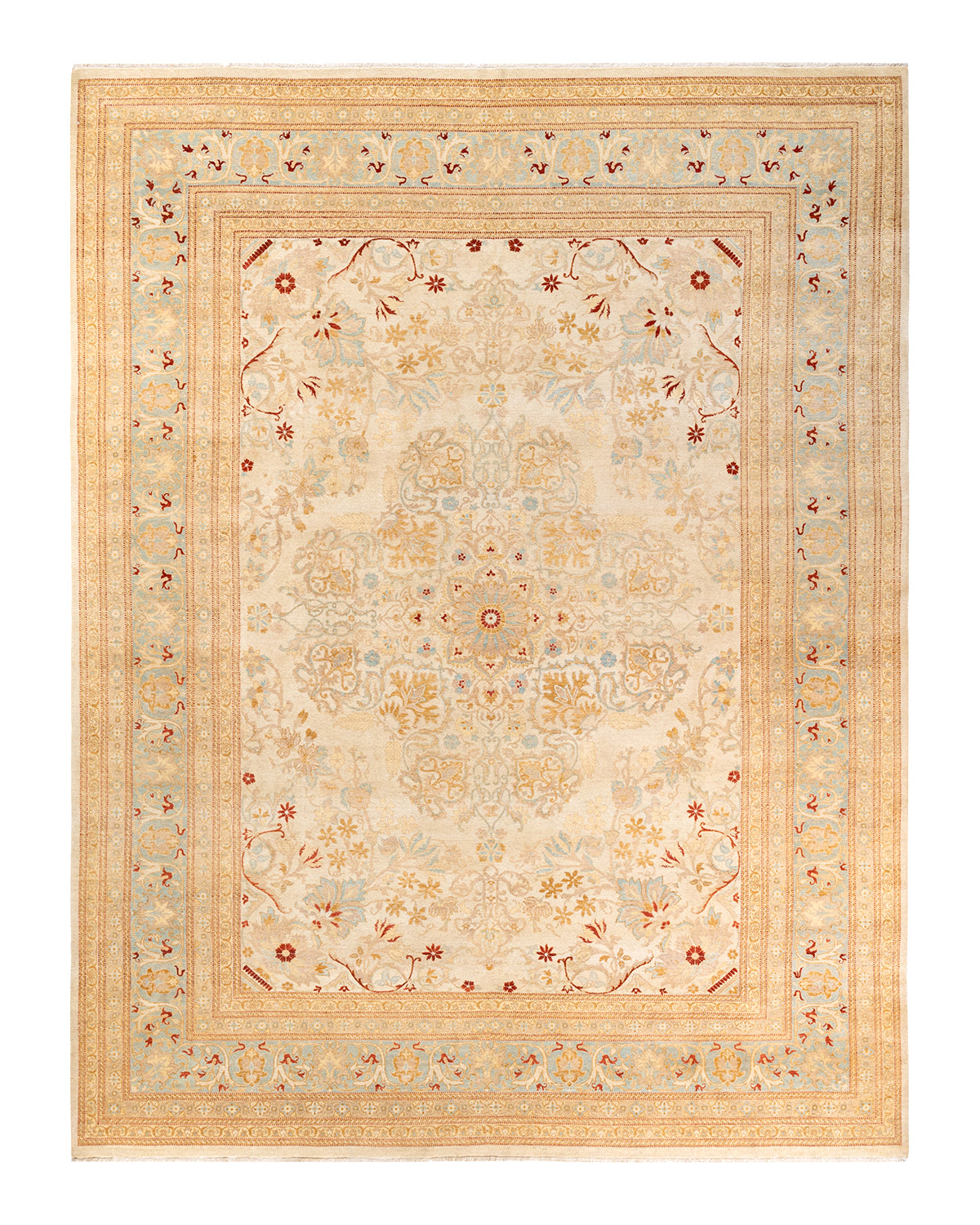 Mogul, One-of-a-Kind Hand-Knotted Area Rug - Ivory, 9' 0" x 11' 10"