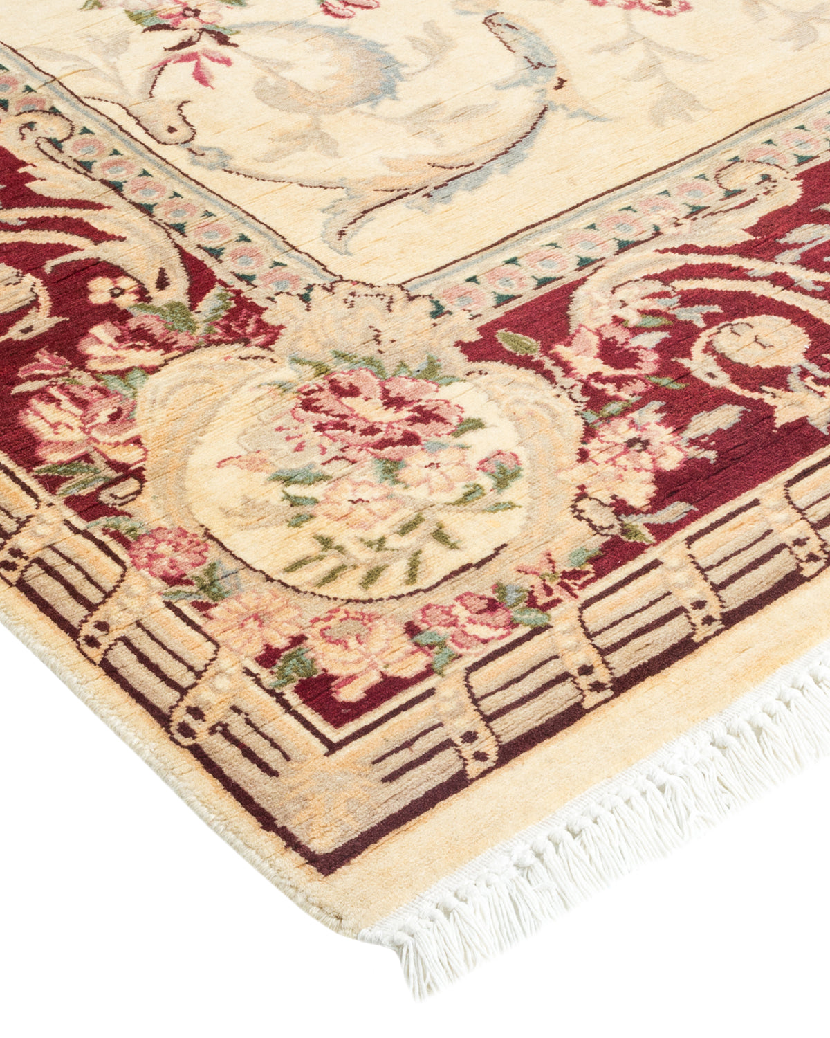 Mogul, One-of-a-Kind Hand-Knotted Area Rug - Ivory, 6' 0" x 9' 6"