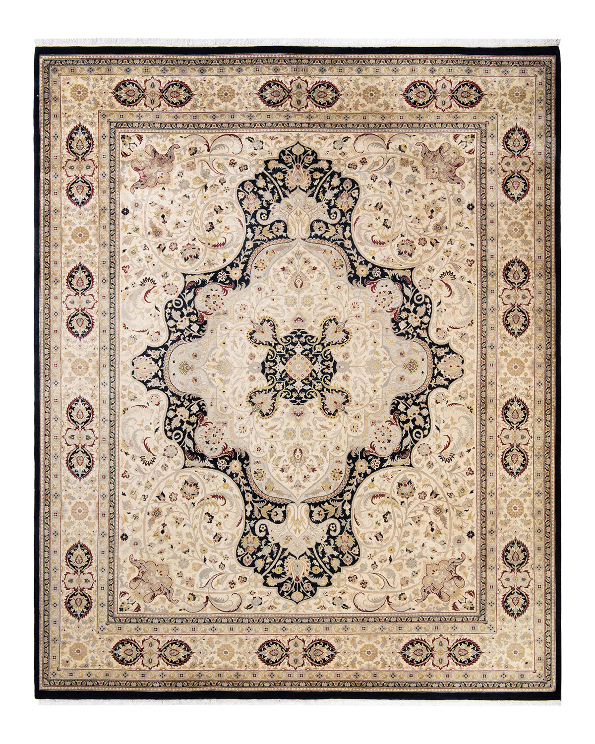 Mogul, One-of-a-Kind Hand-Knotted Area Rug - Black, 8' 2" x 10' 3"