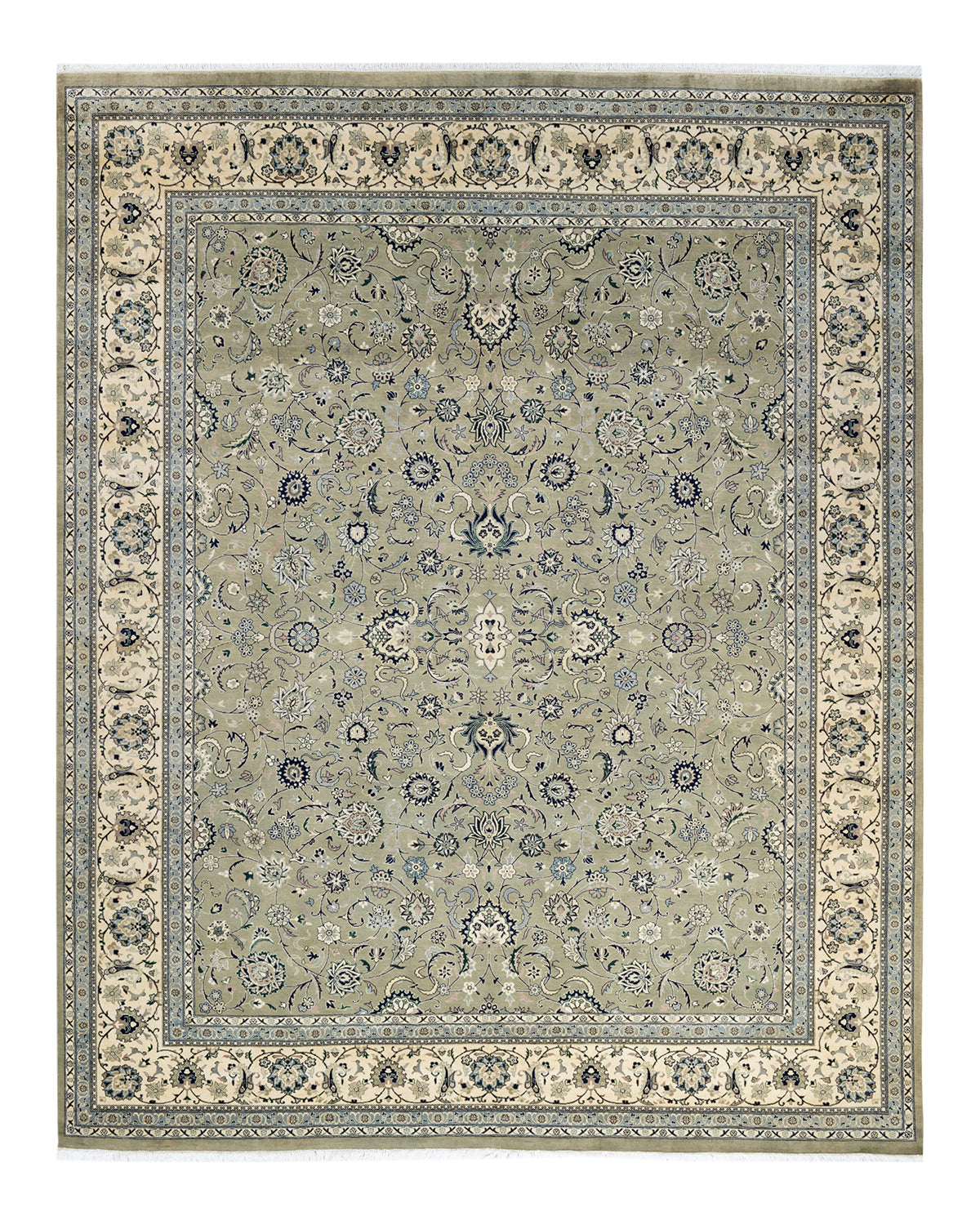 Mogul, One-of-a-Kind Hand-Knotted Area Rug - Green, 8' 3" x 10' 1"