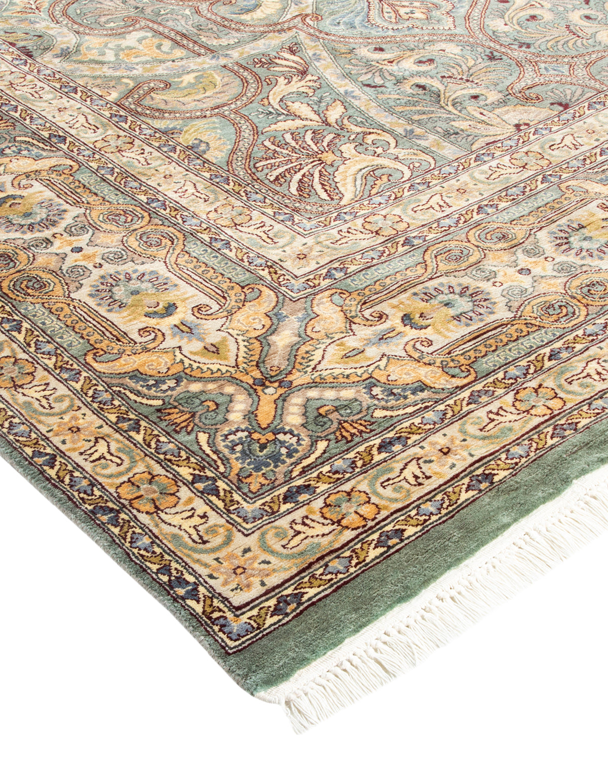 Mogul, One-of-a-Kind Hand-Knotted Area Rug - Light Gray, 7' 10" x 10' 5"