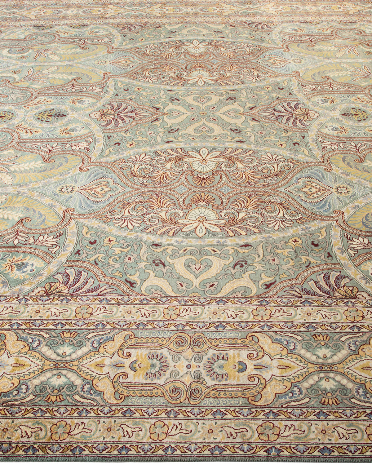 Mogul, One-of-a-Kind Hand-Knotted Area Rug - Light Gray, 7' 10" x 10' 5"
