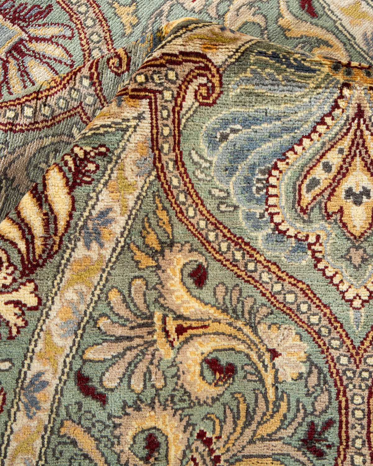 Mogul, One-of-a-Kind Hand-Knotted Area Rug - Light Gray, 7' 10" x 10' 5"