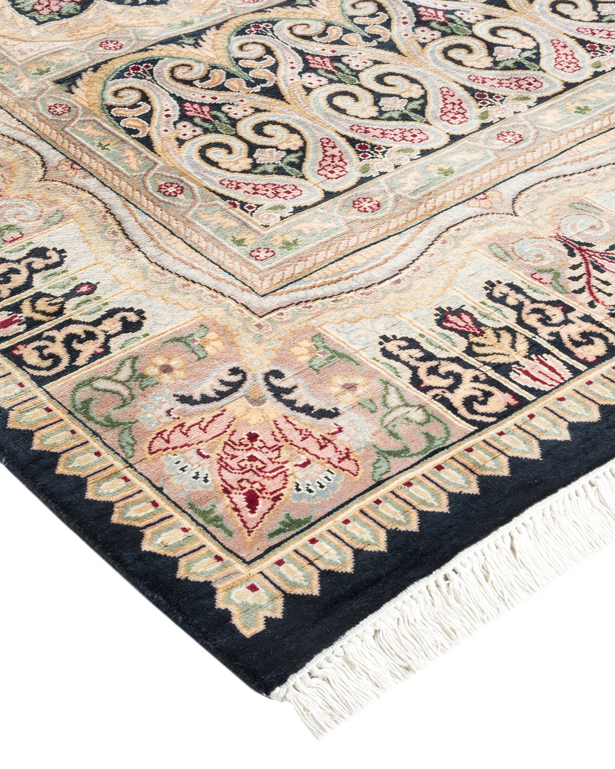 Mogul, One-of-a-Kind Hand-Knotted Area Rug - Black, 8' 2" x 10' 6"