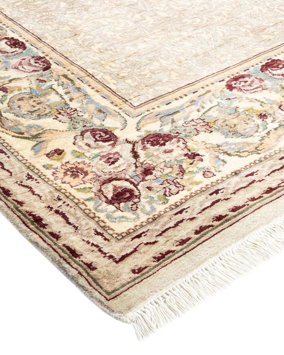 Mogul, One-of-a-Kind Hand-Knotted Area Rug - Ivory, 6' 1" x 9' 1"