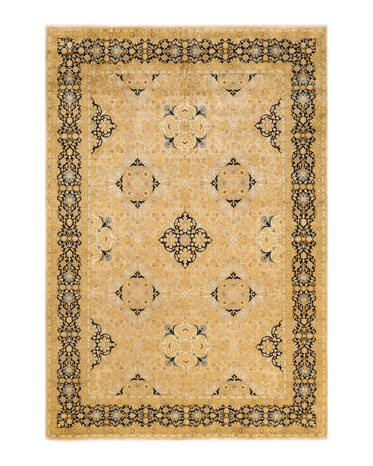 Mogul, One-of-a-Kind Hand-Knotted Area Rug - Yellow, 6' 0" x 8' 10"