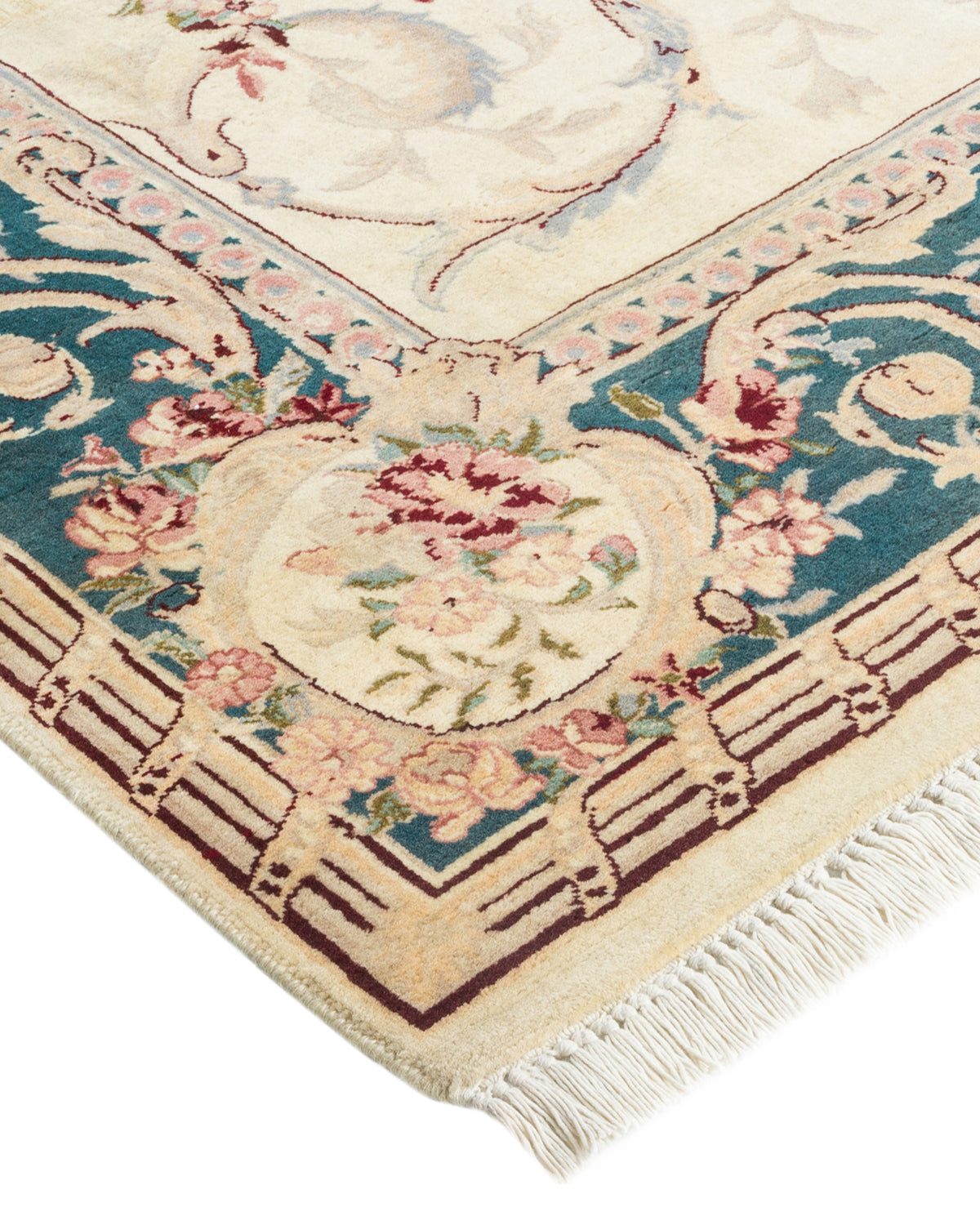 Mogul, One-of-a-Kind Hand-Knotted Area Rug - Ivory, 6' 0" x 8' 9"