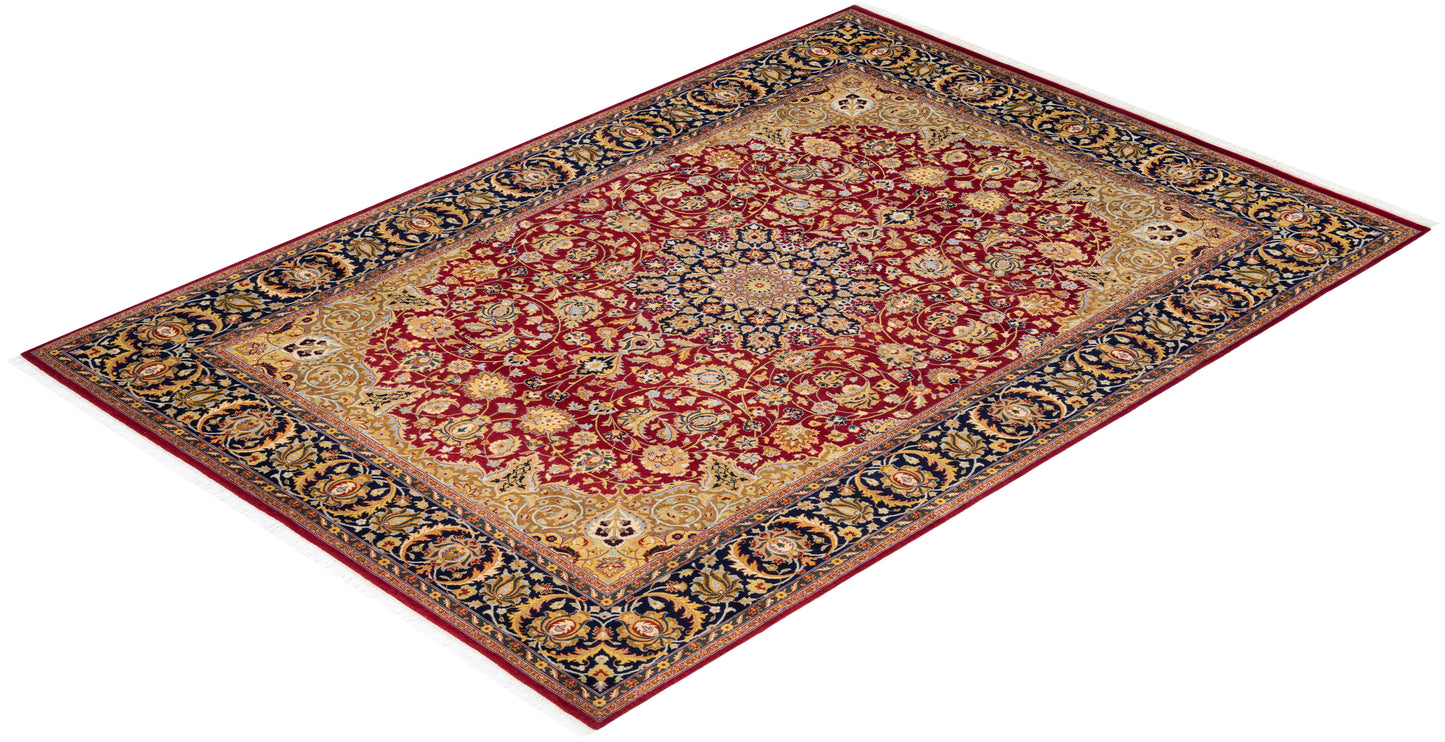 Mogul, One-of-a-Kind Hand-Knotted Area Rug - Red, 6' 3" x 8' 10"