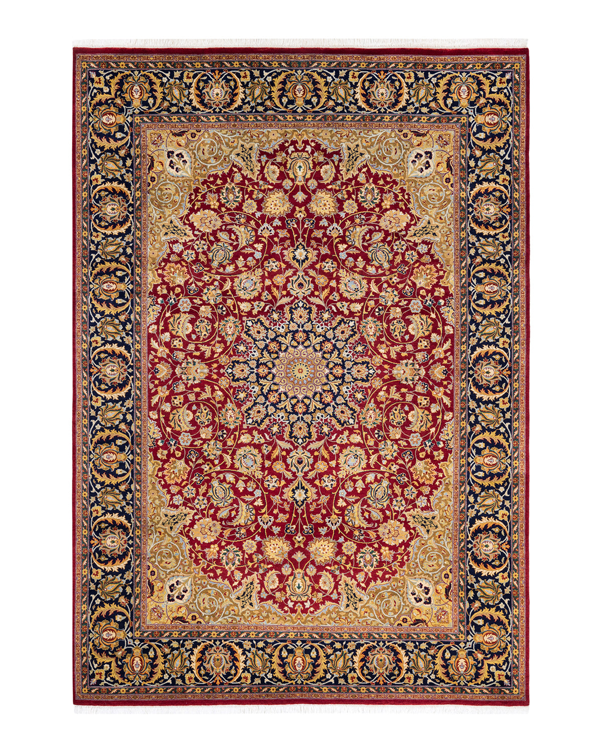 Mogul, One-of-a-Kind Hand-Knotted Area Rug - Red, 6' 3" x 8' 10"