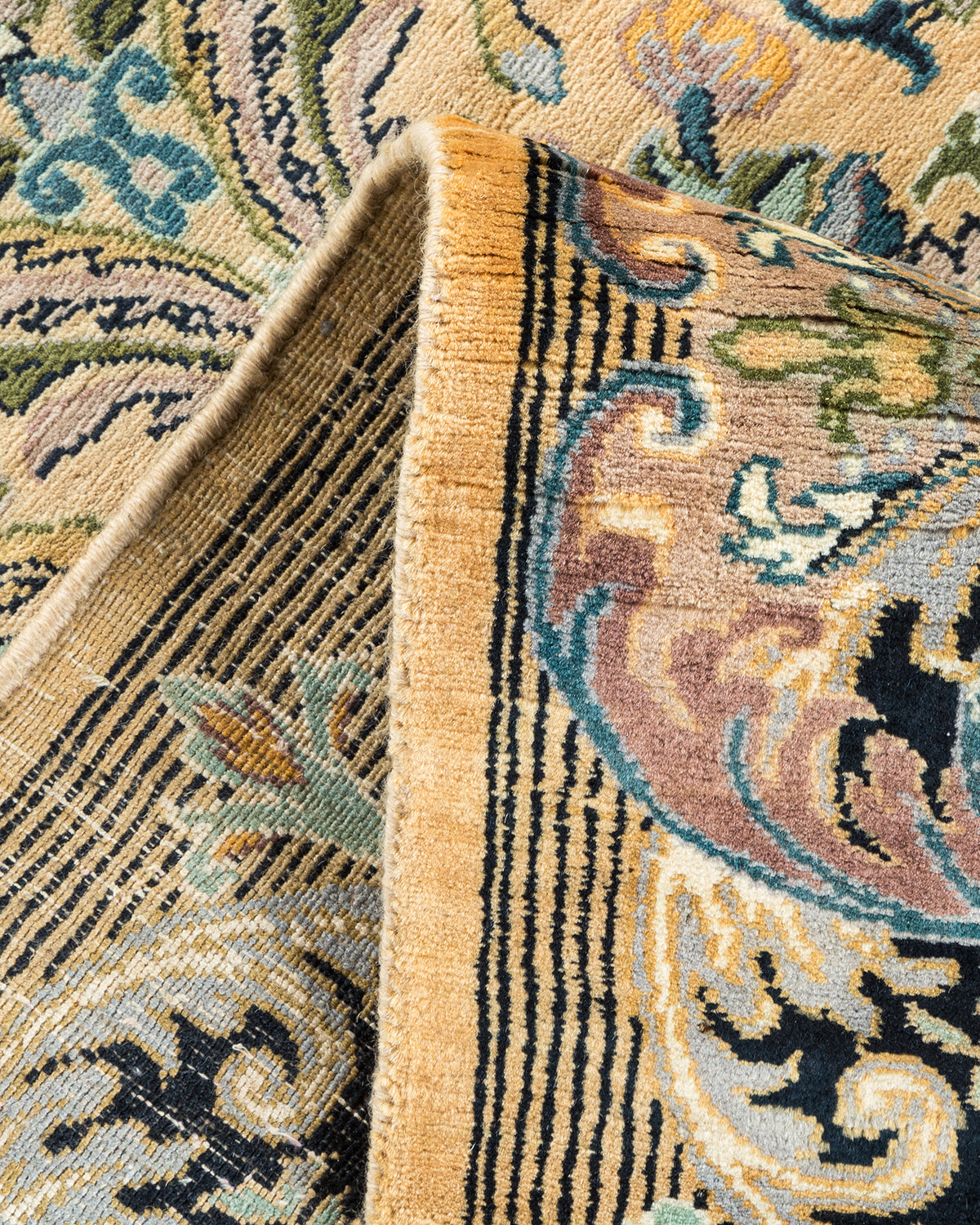 Mogul, One-of-a-Kind Hand-Knotted Area Rug - Yellow, 6' 1" x 9' 1"