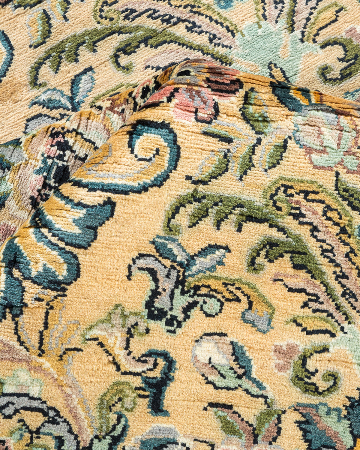 Mogul, One-of-a-Kind Hand-Knotted Area Rug - Yellow, 6' 1" x 9' 1"