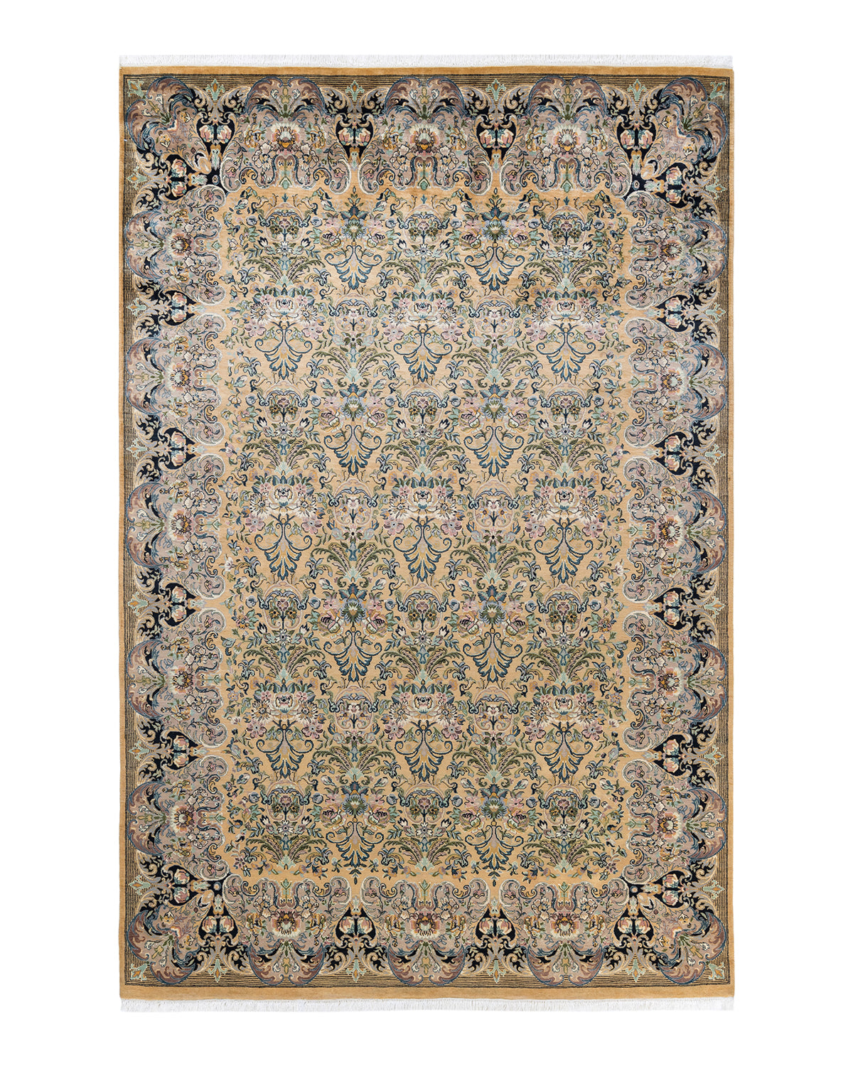 Mogul, One-of-a-Kind Hand-Knotted Area Rug - Yellow, 6' 1" x 9' 1"