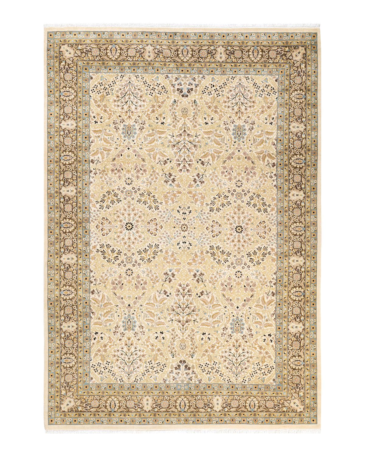 Mogul, One-of-a-Kind Hand-Knotted Area Rug - Ivory, 6' 3" x 9' 1"
