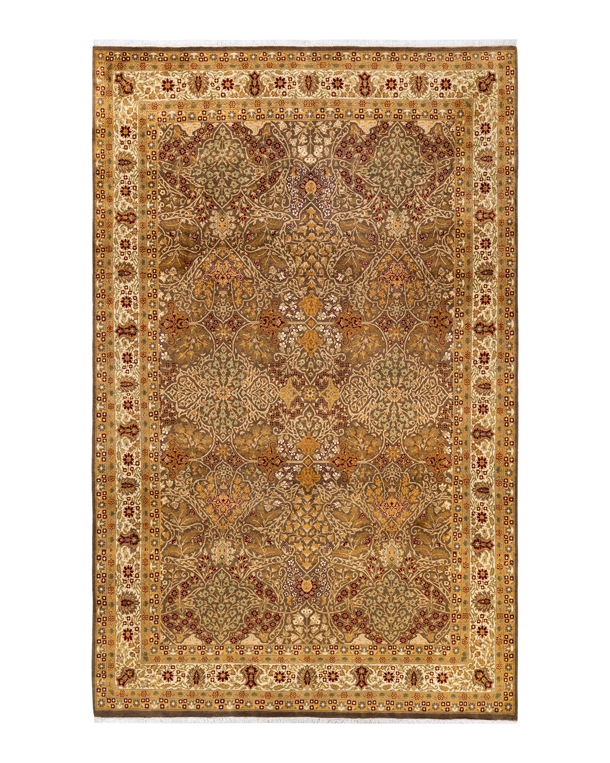 Mogul, One-of-a-Kind Hand-Knotted Area Rug - Brown, 6' 0" x 9' 5"
