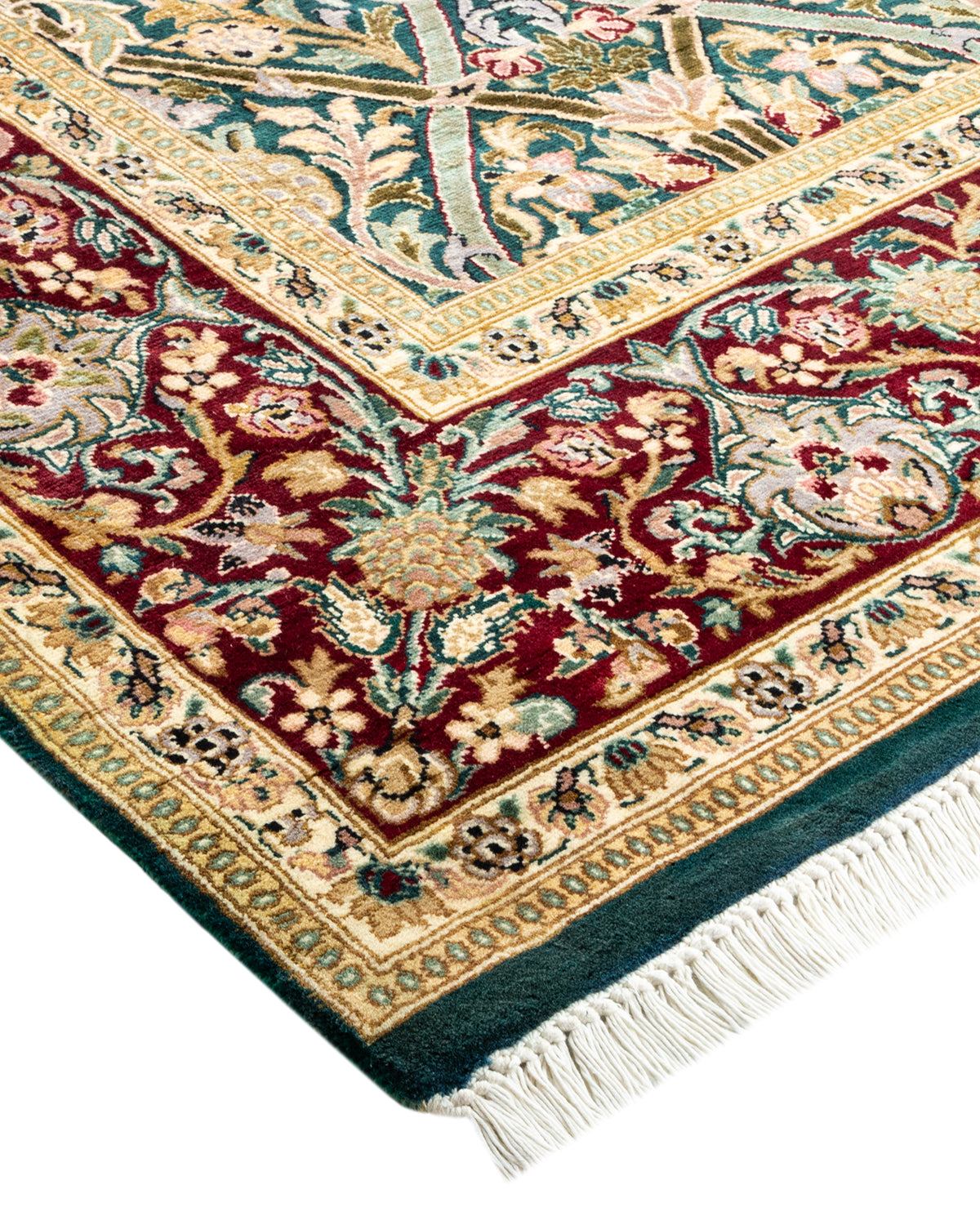 Mogul, One-of-a-Kind Hand-Knotted Area Rug - Green, 5' 10" x 9' 1"