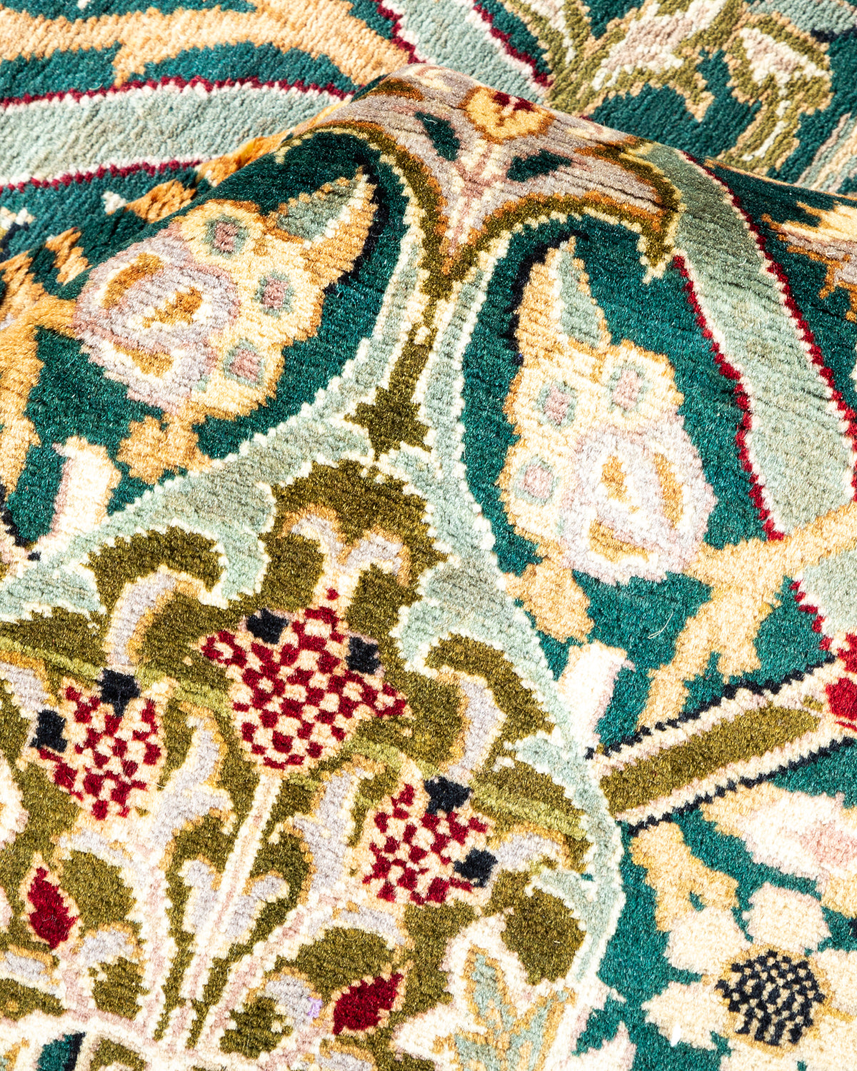 Mogul, One-of-a-Kind Hand-Knotted Area Rug - Green, 5' 10" x 9' 1"