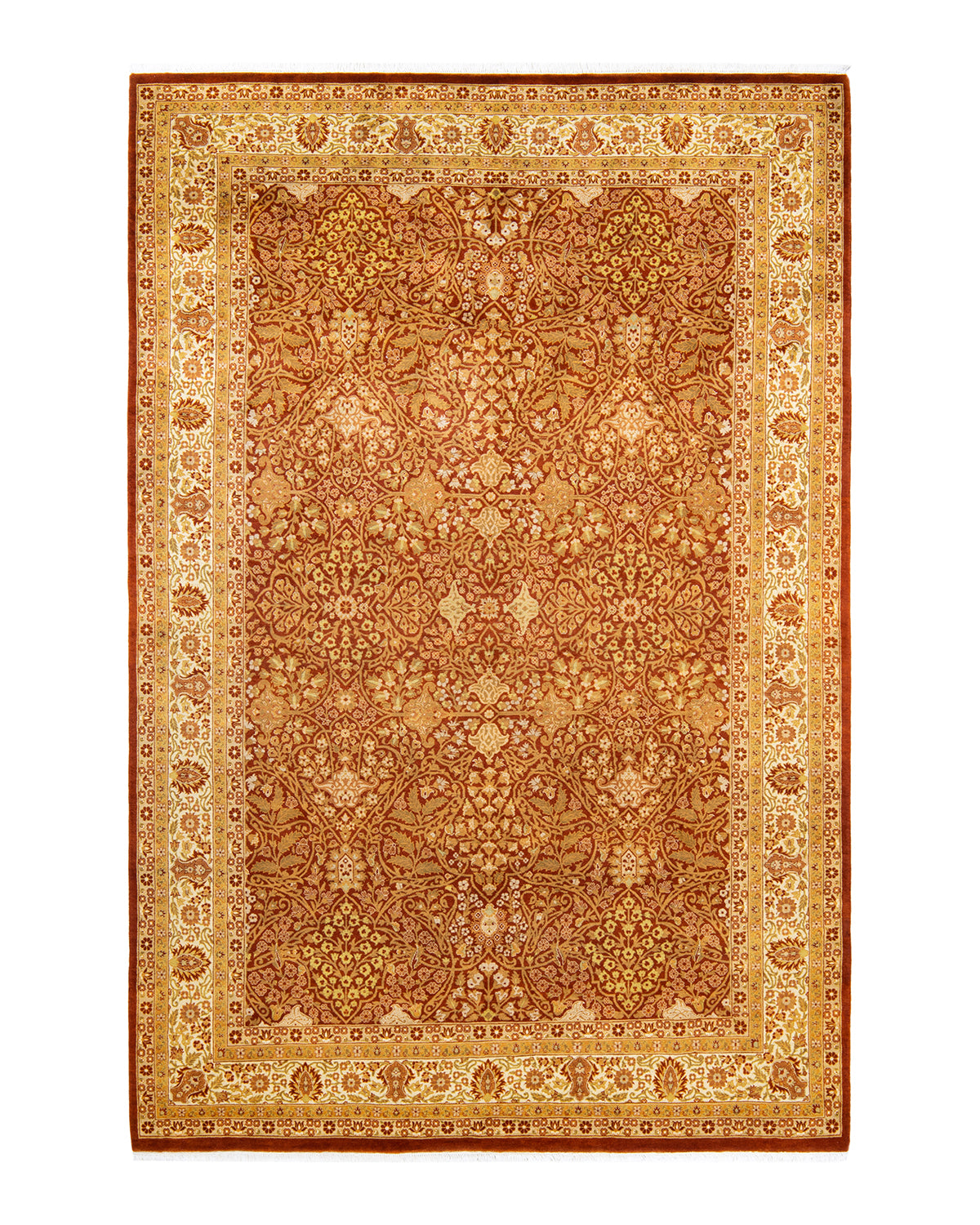 Mogul, One-of-a-Kind Hand-Knotted Area Rug - Orange, 6' 3" x 9' 4"