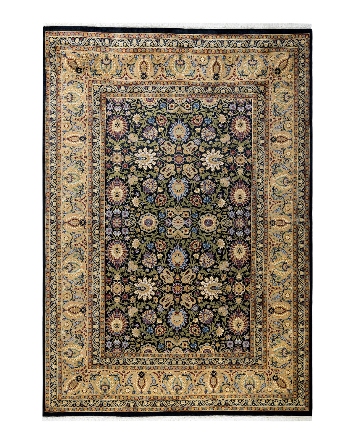 Mogul, One-of-a-Kind Hand-Knotted Area Rug - Black, 6' 1" x 8' 9"