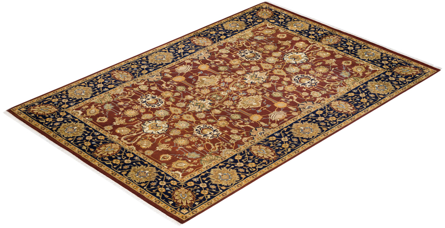 Mogul, One-of-a-Kind Hand-Knotted Area Rug - Red, 6' 2" x 8' 10"