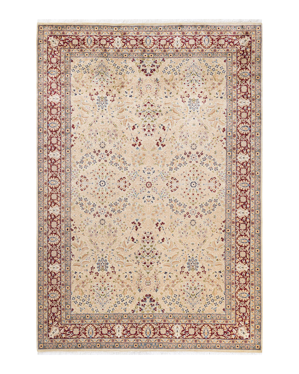 Mogul, One-of-a-Kind Hand-Knotted Area Rug - Ivory, 6' 1" x 8' 10"