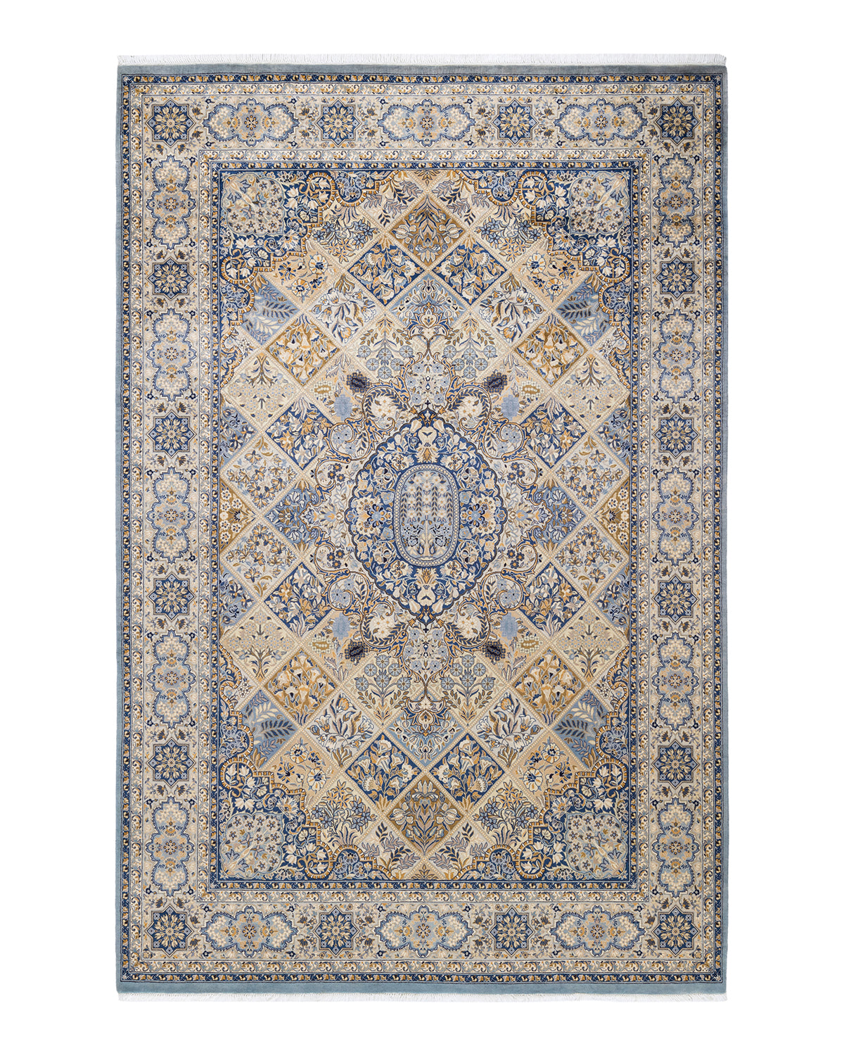 Mogul, One-of-a-Kind Hand-Knotted Area Rug - Gray, 6' 7" x 9' 10"