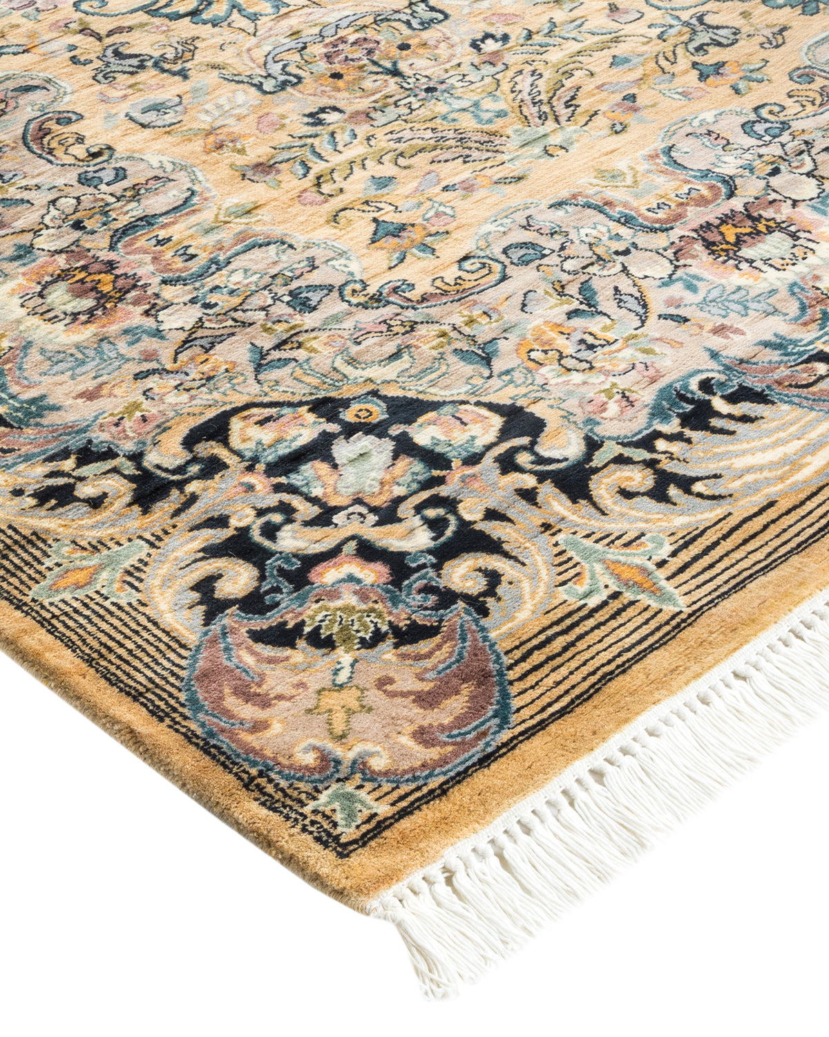 Mogul, One-of-a-Kind Hand-Knotted Area Rug - Yellow, 6' 8" x 8' 2"