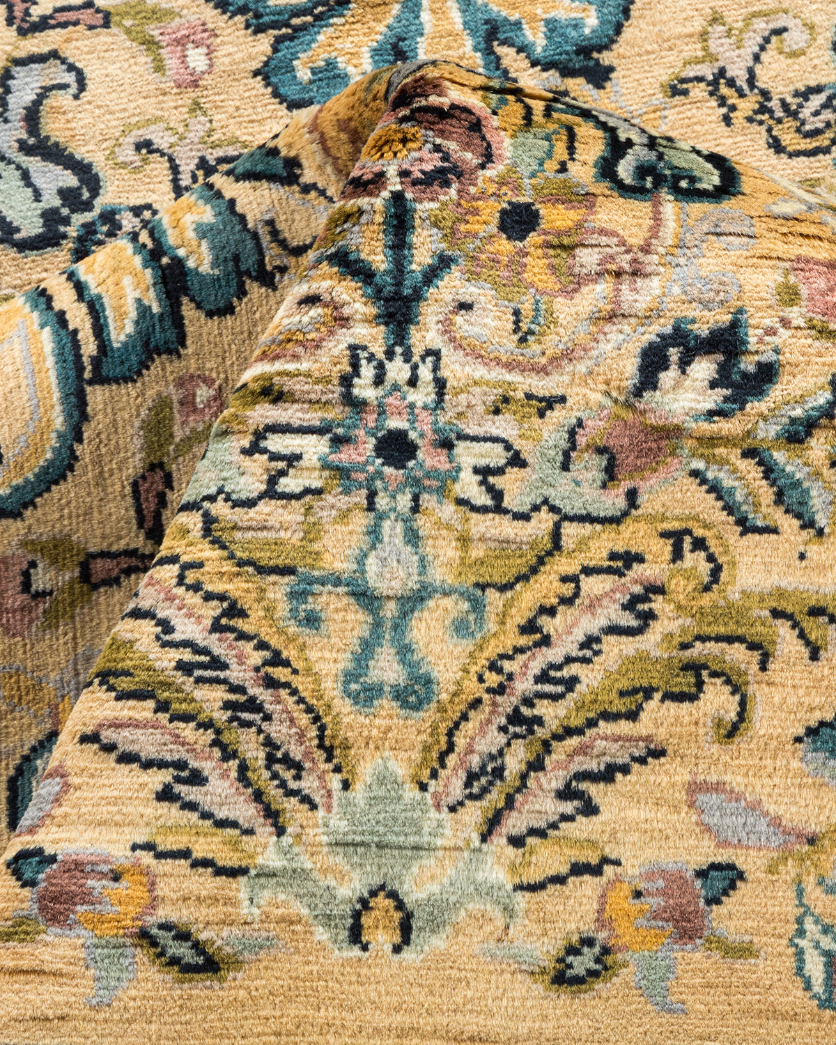 Mogul, One-of-a-Kind Hand-Knotted Area Rug - Yellow, 6' 8" x 8' 2"