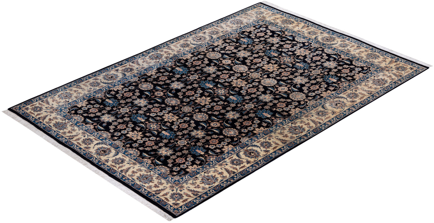 Mogul, One-of-a-Kind Handmade Area Rug - Blue, 6' 2" x 9' 5"