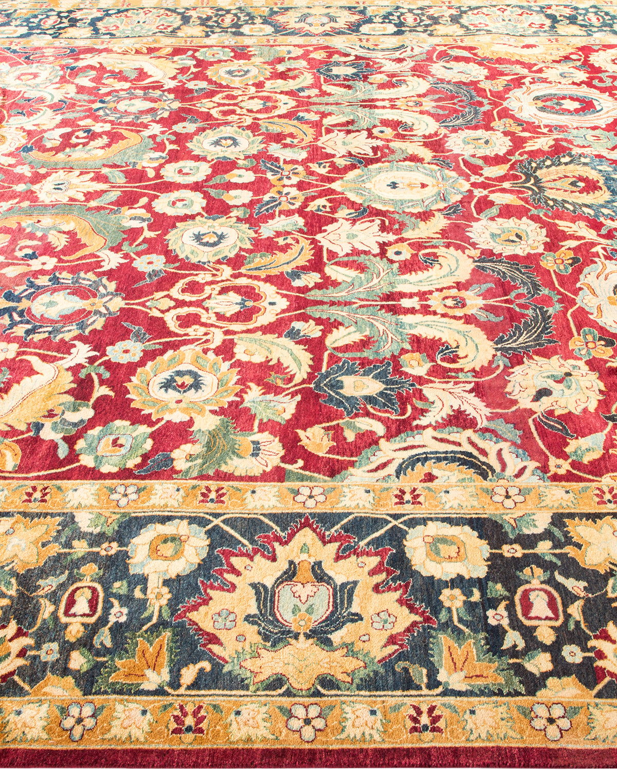 Mogul, One-of-a-Kind Hand-Knotted Area Rug - Red, 9' 0" x 11' 9"