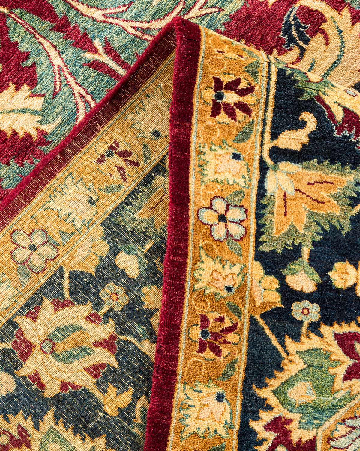 Mogul, One-of-a-Kind Hand-Knotted Area Rug - Red, 9' 0" x 11' 9"