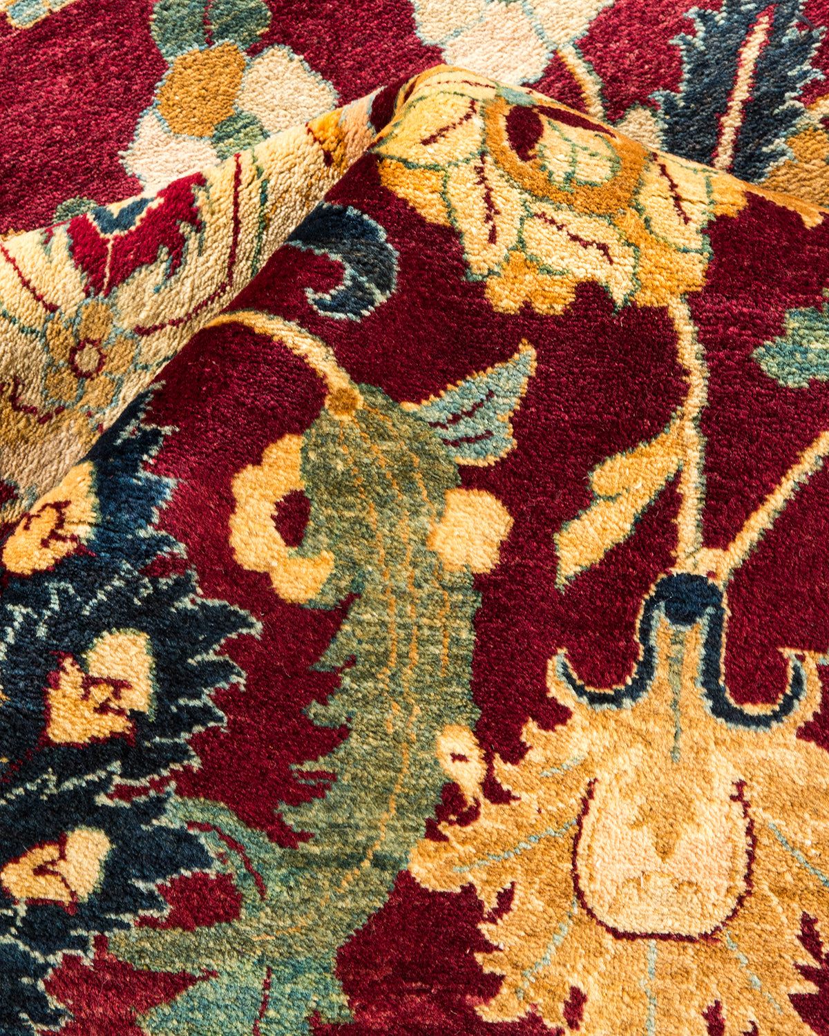 Mogul, One-of-a-Kind Hand-Knotted Area Rug - Red, 9' 0" x 11' 9"