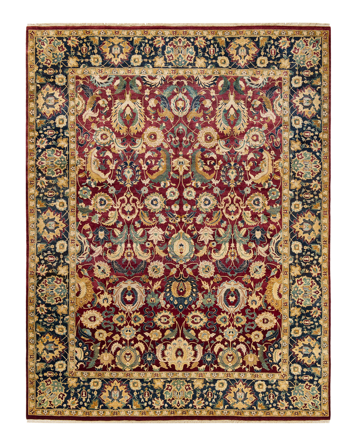 Mogul, One-of-a-Kind Hand-Knotted Area Rug - Red, 9' 0" x 11' 9"