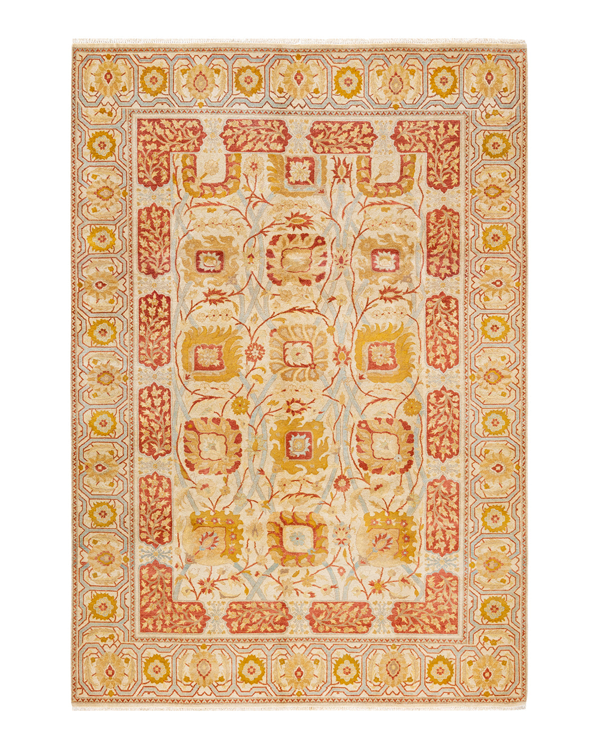 Mogul, One-of-a-Kind Handmade Area Rug - Ivory, 6' 1" x 8' 10"