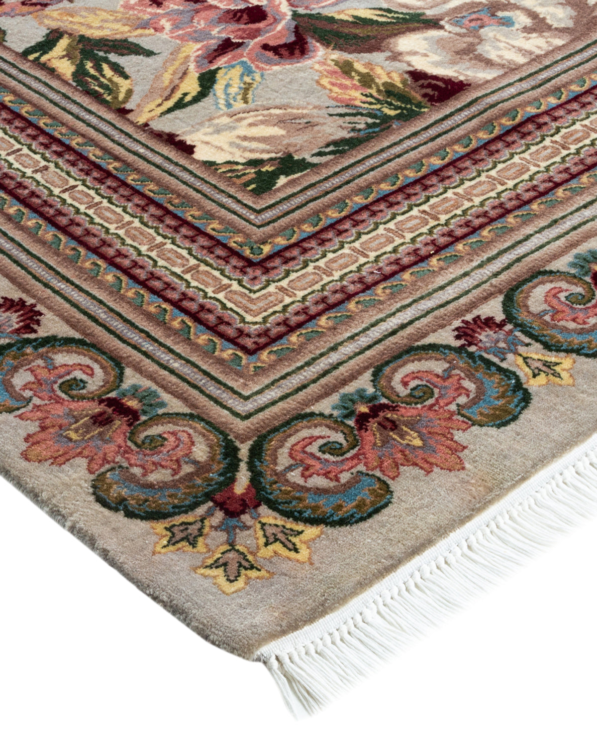 Mogul, One-of-a-Kind Hand-Knotted Area Rug - Ivory, 6' 1" x 9' 2"