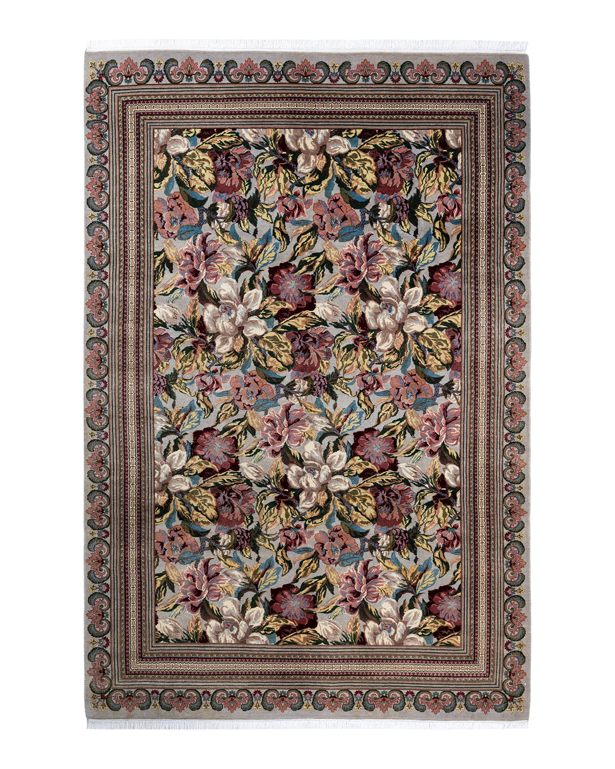 Mogul, One-of-a-Kind Hand-Knotted Area Rug - Ivory, 6' 1" x 9' 2"