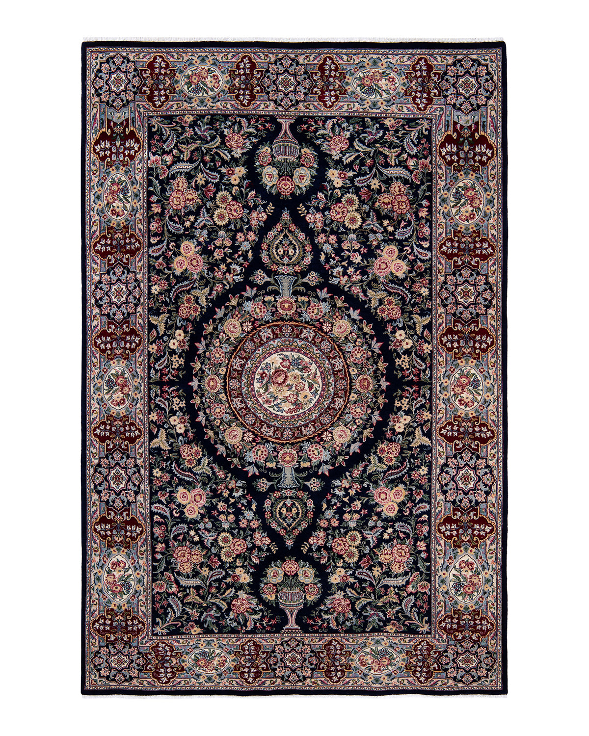 Mogul, One-of-a-Kind Handmade Area Rug - Black, 5' 9" x 9' 0"