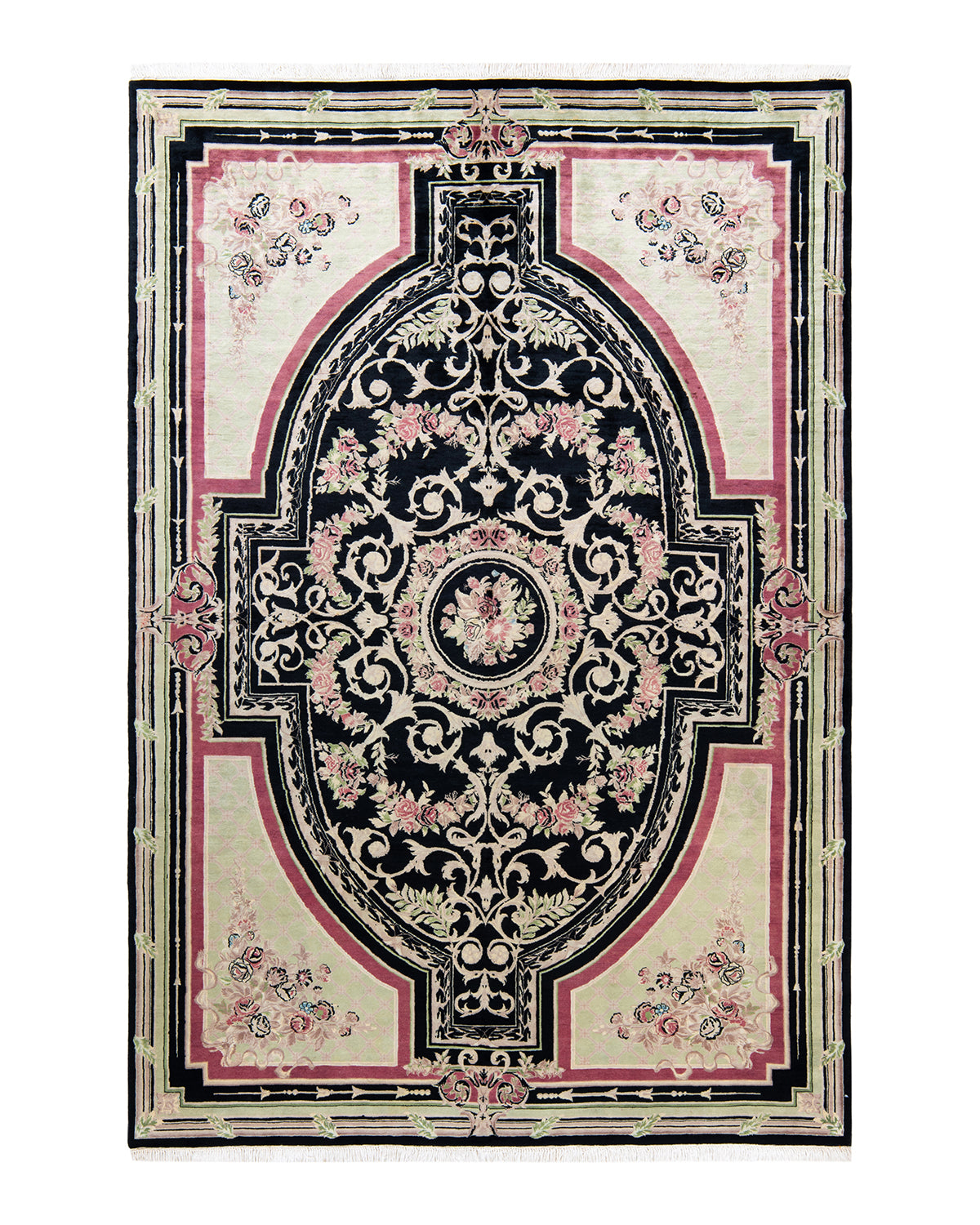 Mogul, One-of-a-Kind Handmade Area Rug - Black, 6' 2" x 9' 1"