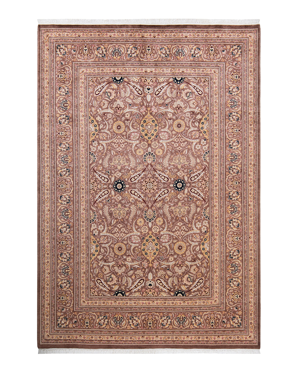 Mogul, One-of-a-Kind Handmade Area Rug - Brown, 6' 3" x 9' 2"