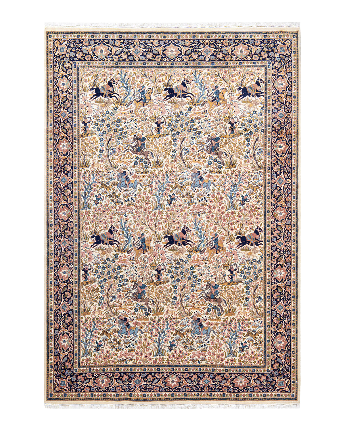 Mogul, One-of-a-Kind Hand-Knotted Area Rug - Ivory, 6' 1" x 8' 10"
