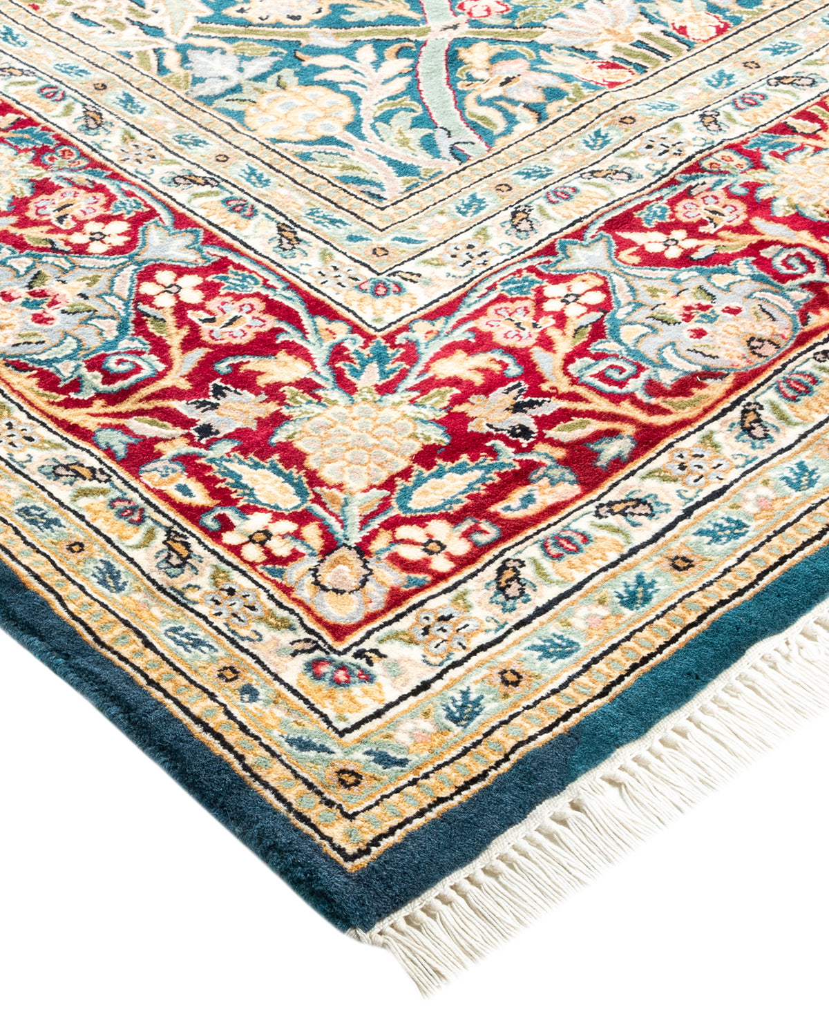 Mogul, One-of-a-Kind Hand-Knotted Area Rug - Green, 6' 5" x 9' 7"