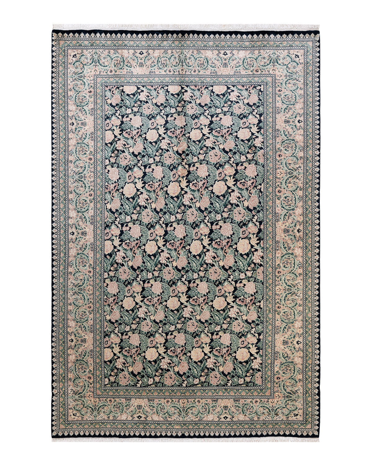 Mogul, One-of-a-Kind Hand-Knotted Area Rug - Black, 6' 1" x 9' 5"
