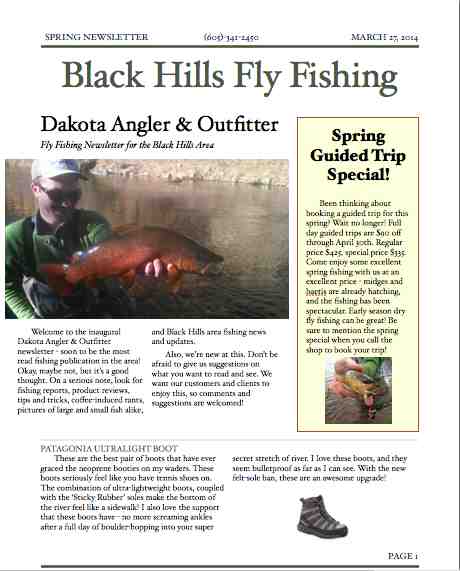March 2014 Dakota Angler Newsletter!