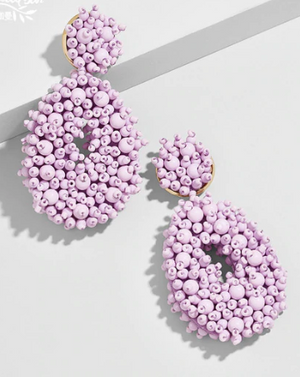 Layle Beaded Drop Statement Earring