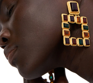 Amara Jeweled Earrings-MultiColor